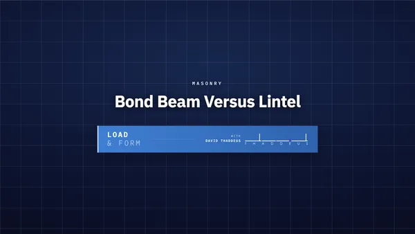 masonry bond beam versus lintel
