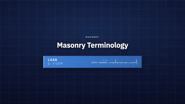 masonry masonry terminology