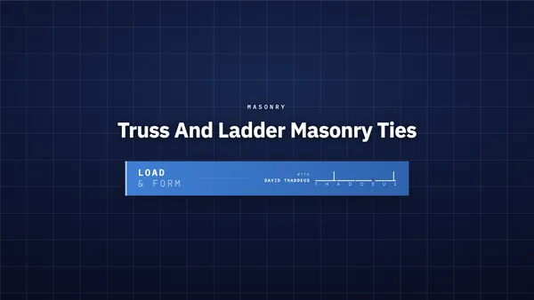 masonry truss and ladder masonry ties