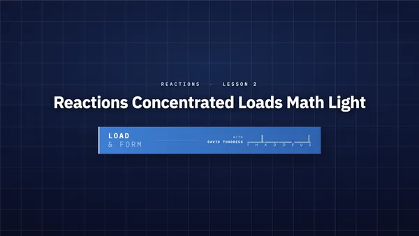 reactions 2. reactions concentrated loads math light