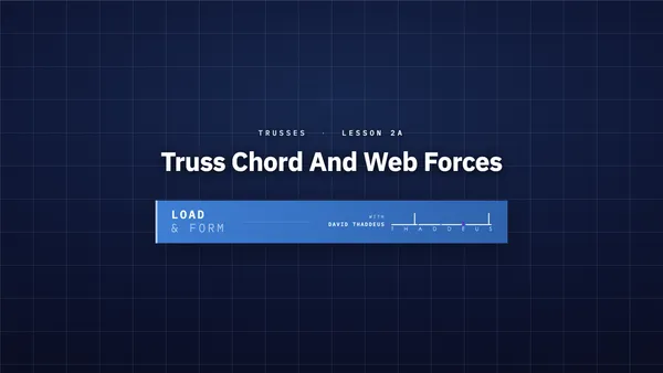 trusses 2a. truss chord and web forces