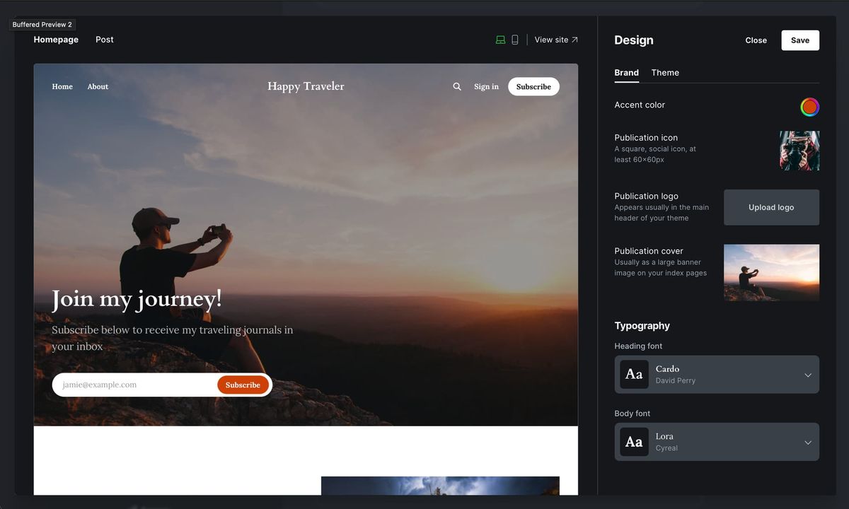 Ghost CMS features including newsletters, memberships, and analytics dashboard