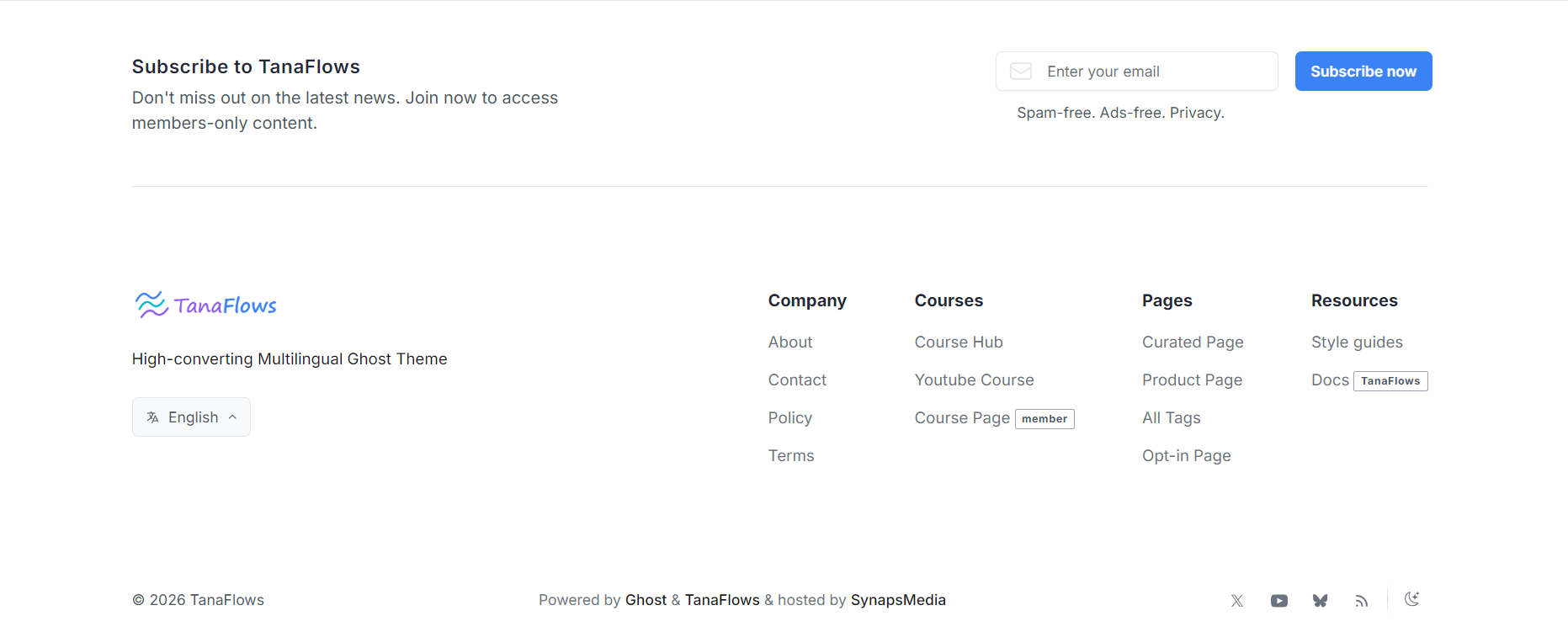Footer Navigation