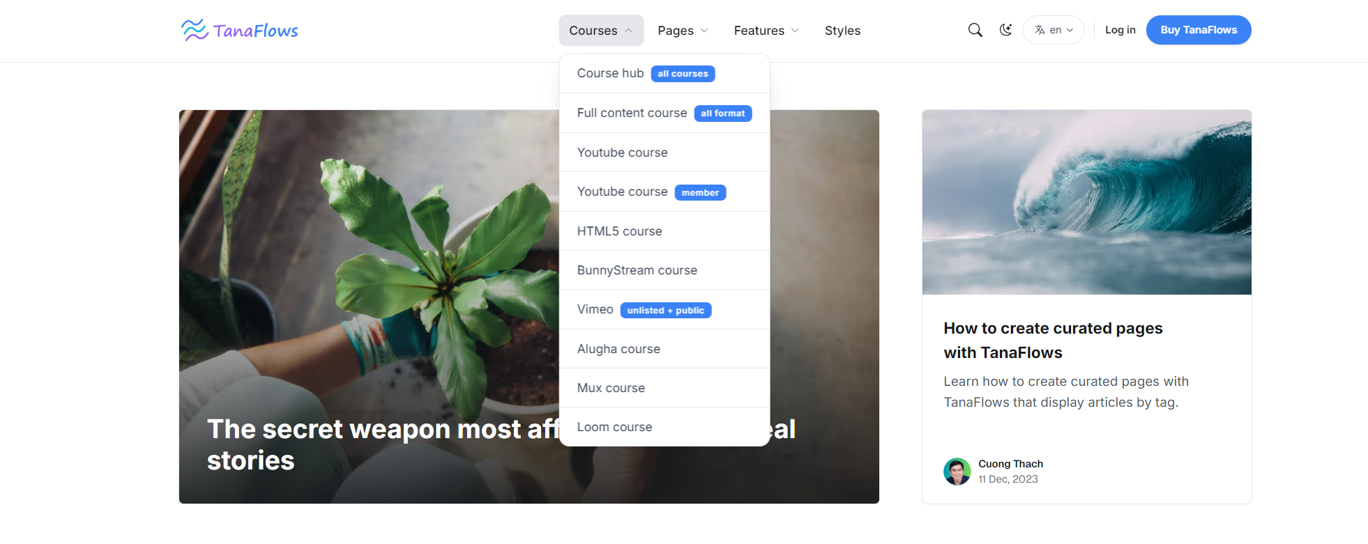 Header Navigation