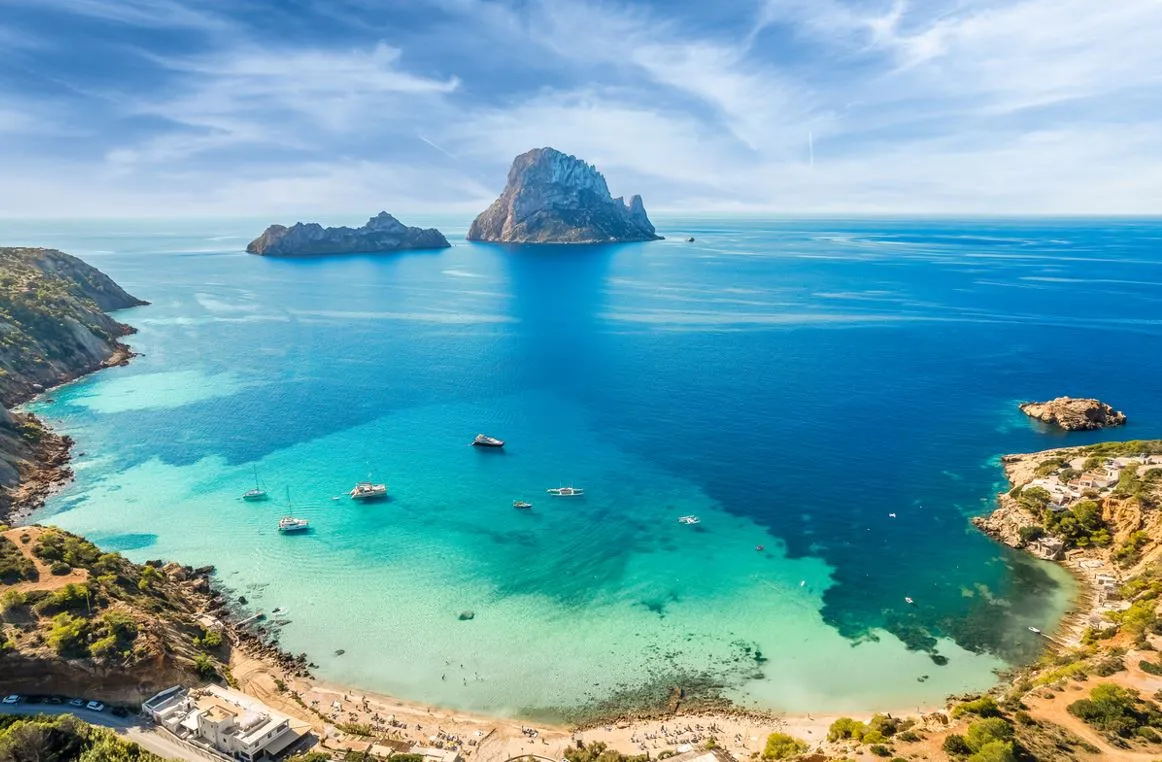 Vue Aérienne Plage Ibiza