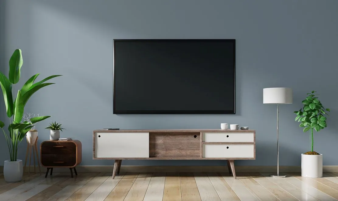 Tv Fixée Au Mur