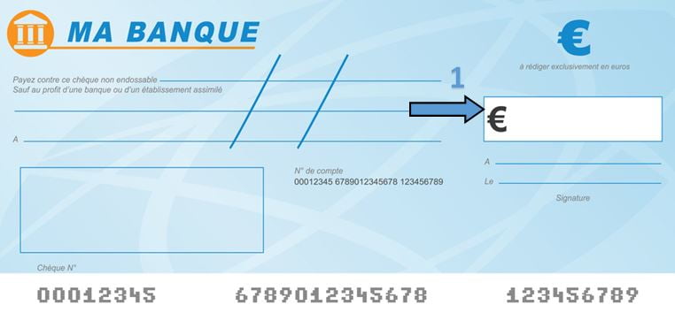 exemple de chèque montant