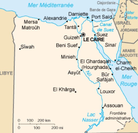 Carte De L'egypte 