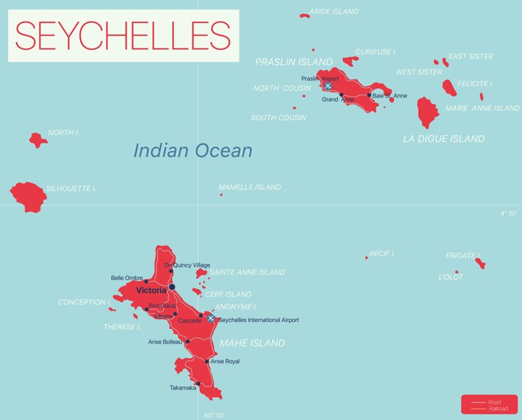 Carte Des Seychelles