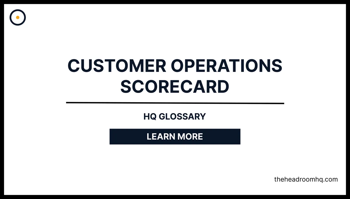 Customer Operations Scorecard