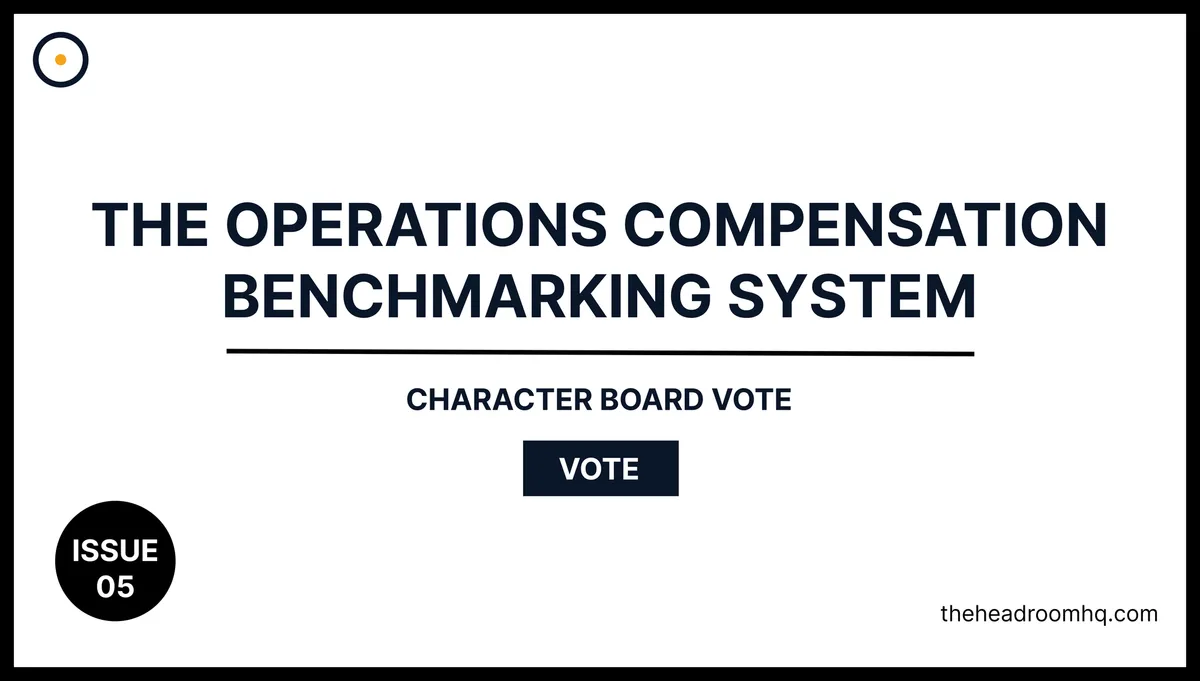 Issue 05 : The Operations Compensation Benchmarking System