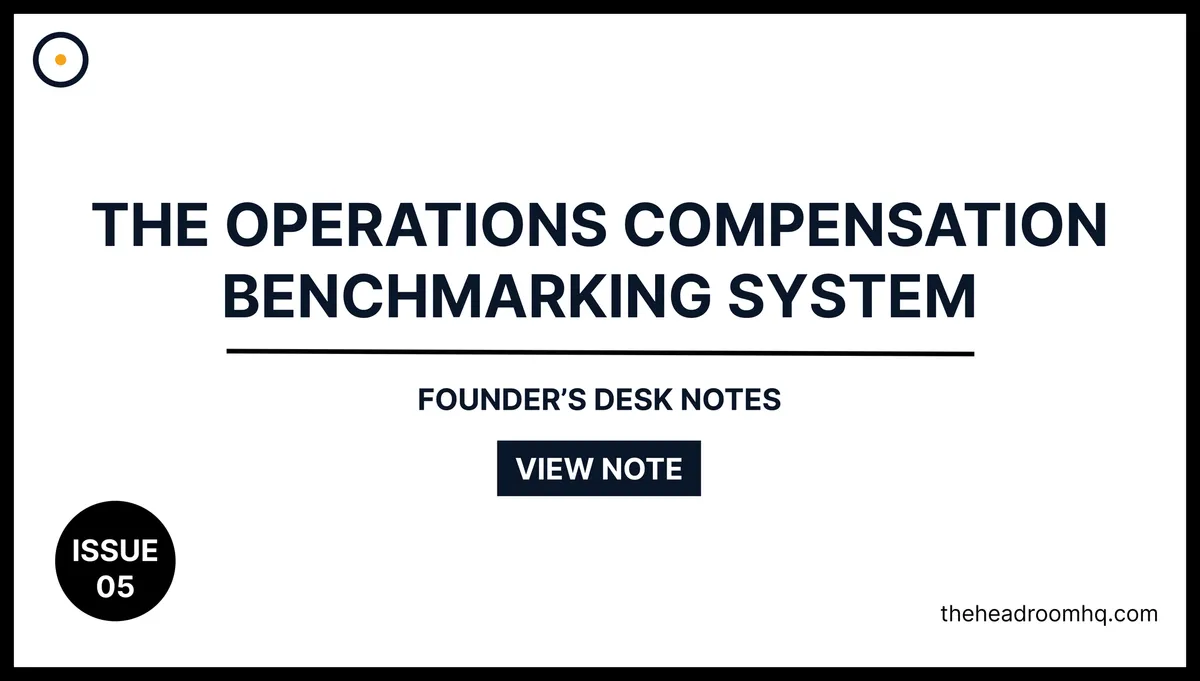 Issue 05 : The Operations Compensation Benchmarking System