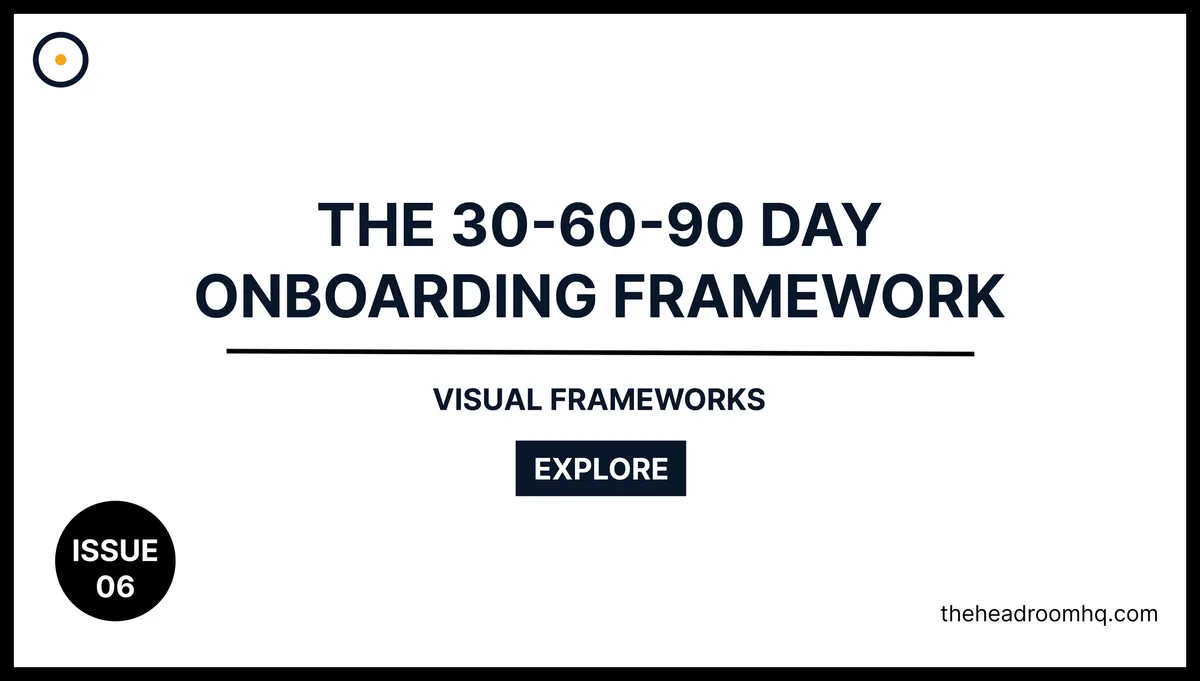 Issue 06 : The 30-60-90 Day Onboarding Framework