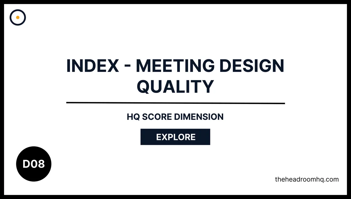 D08 Index - Meeting Design Quality