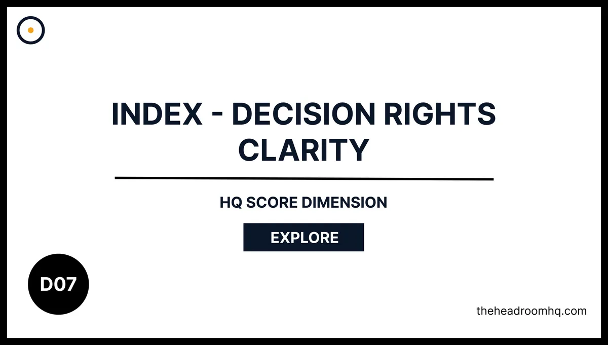 D07 Index - Decision Rights Clarity