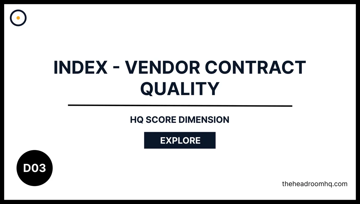 D03 Index - Vendor Contract Quality
