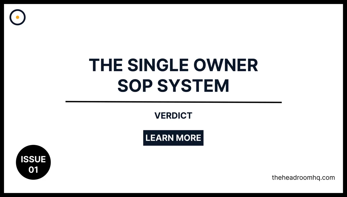 V-01 : The Single Owner SOP System