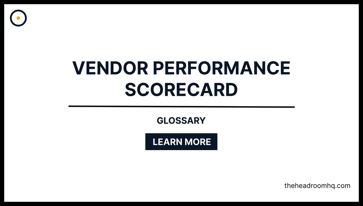 Vendor Performance Scorecard