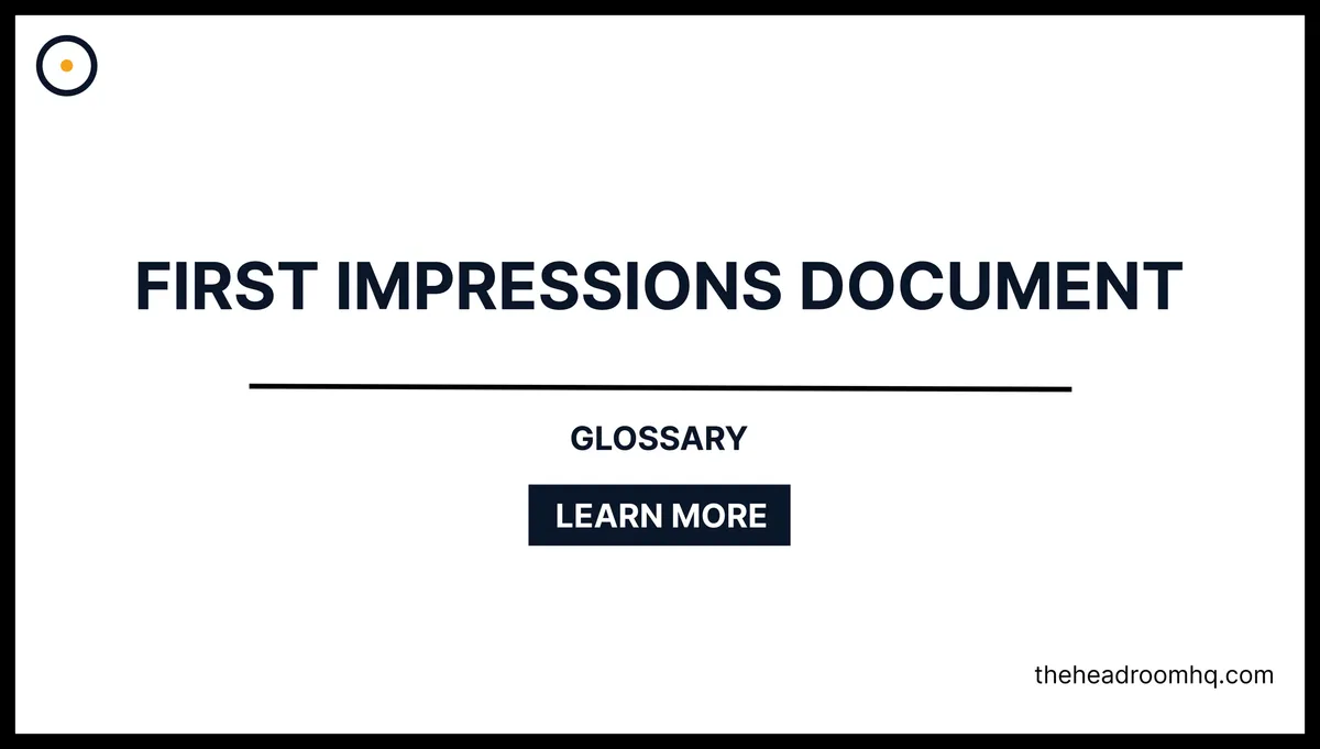 First Impressions Document