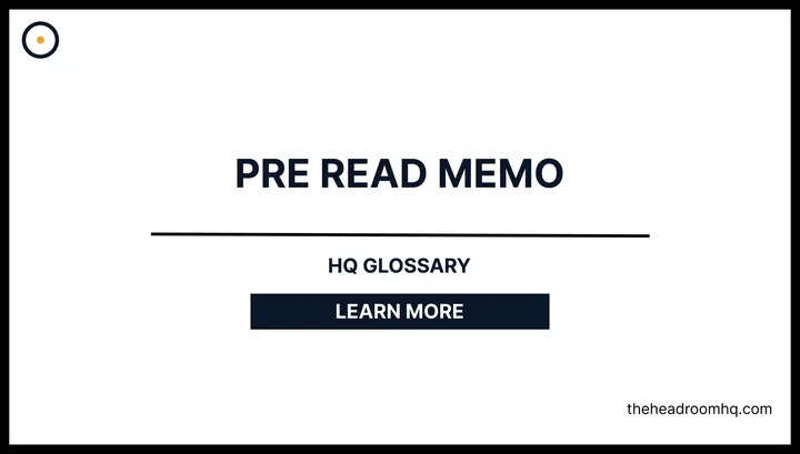Pre-Read Memo