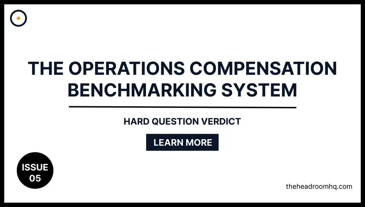 Issue 05 : The Operations Compensation Benchmarking System
