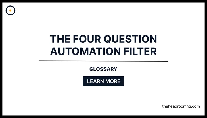 The Four Question Automation Filter - Headroom HQ