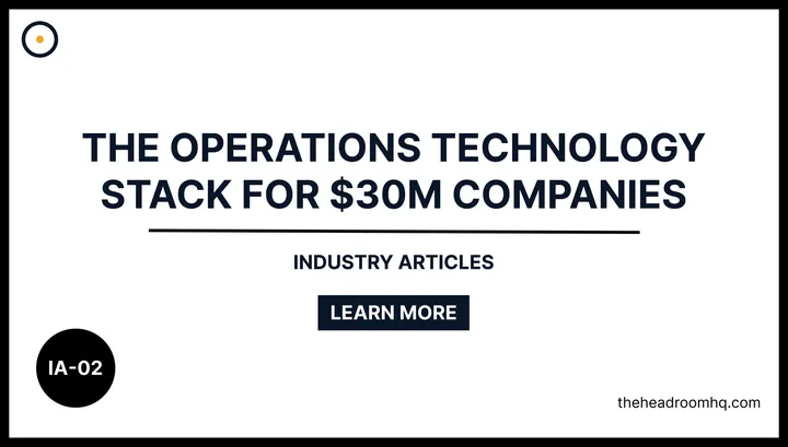 IA-02 : The Operations Technology Stack for $30M Companies - Headroom HQ