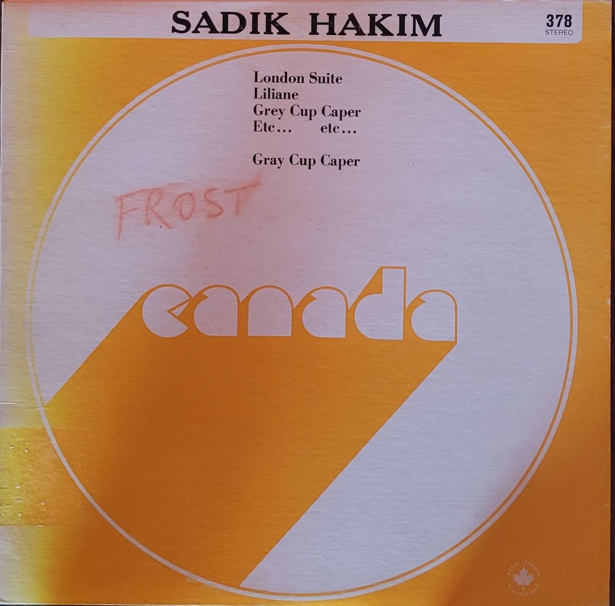 Sadik Hakim — Self-titled — 1973
