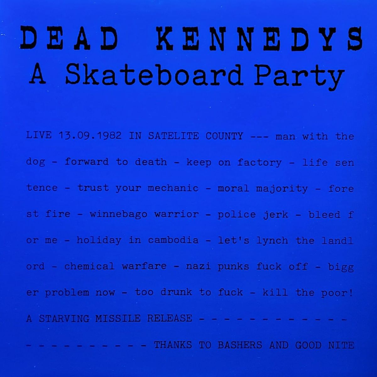 Dead Kennedys - A Skateboard Party - Original