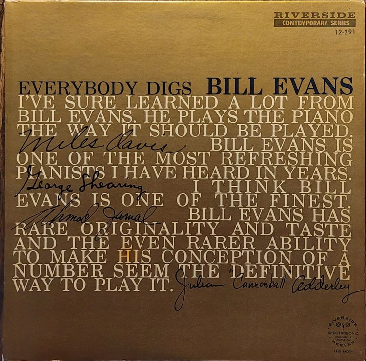 Bill Evans Trio - Everybody Digs Bill Evans - Mono Original