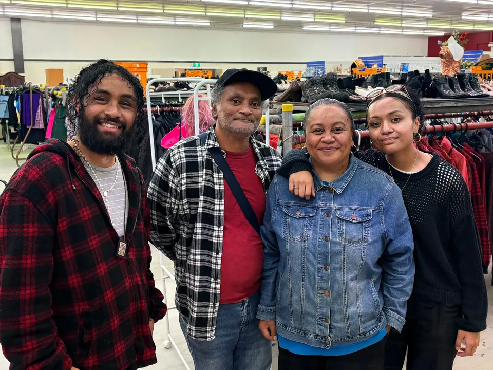Fred, Manny, Lagi and Aianna, the lovely family at the heart of Manny’s Clearance.