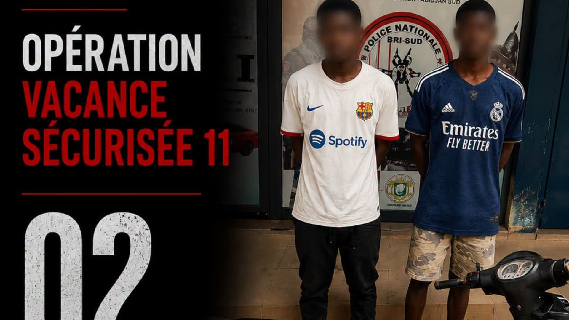 Vol de moto à Abidjan : la BRI SUD interpelle deux suspects