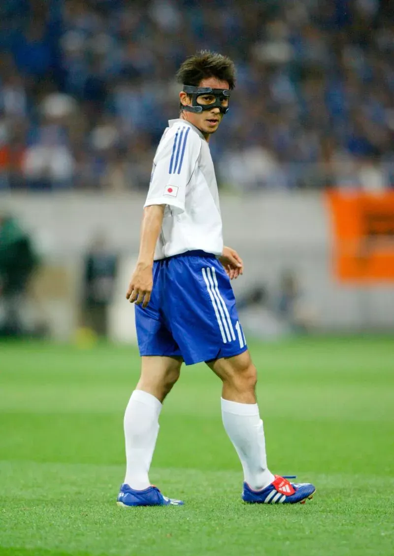 Tsuneyasu Miyamoto of Japan during the World Cup match between Japan and Belgium in Saitama Stadium in Saitama, Japan, on June 4th, 2002. (Photo by Olivier Prevosto/Icon Sport) - Photo by Icon Sport