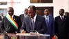 Alassane Ouattara à l'assemblée nationale le 1er avril 2019, entourée d'Amadou Soumahoro, Amadou Gon Coulibaly, Daniel Kablan