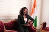 Olivia Yacé en costume violet pour remporter Miss Monde Top Model 2021