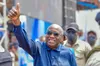 Laurent Gbagbo lors d'un meeting, le 6 avril 2024 à Agboville