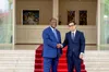 Le Président Alassane Ouattara et le Ministre français de l'Europe et des Affaires étrangères, Stéphane Séjourné à Abidjan