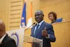 Adame Bictogo devant les députés capverdiens lors de sa visite au Cap-Vert le 13 juin 2024