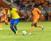 Les Éléphants de Côte d'Ivoire lors de la 3ème journée des éliminatoires du Mondial 2026 à Korhgo contre le Gabon 1-0 le 7 ju