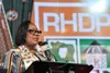 Anne Ouloto lors du lancement de la session nationale de formation des militants du RHDP le 15 juillet 2024
