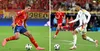 Rodri de l'Espagne et l'Allemand Jamal Musiala de l'Allemagne