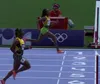 Marie-Josée Ta Lou lors des JO de Paris devant la Jamaïcaine Shelly-Ann Fraser-Pryce