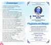 Programme des obsèques de Valéry d'Espoir 2000