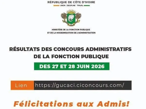 Résultats concours administratifs 2026 des épreuves du 27 et 28 juin disponibles ce 12 août : consultez dès maintenant