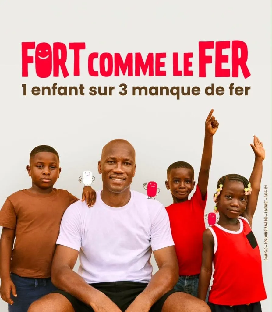 Anémie infantile : Didier Drogba et Danone lancent "Fort Comme le Fer"
