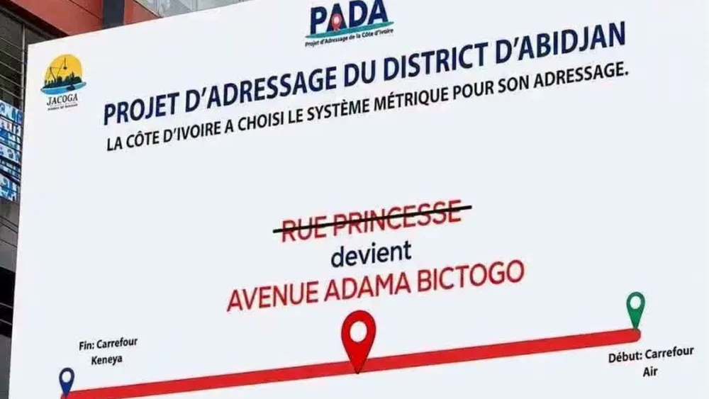 Rue Princesse rebaptisée Avenue Adama Bictogo : la toile ivoirienne s'enflamme