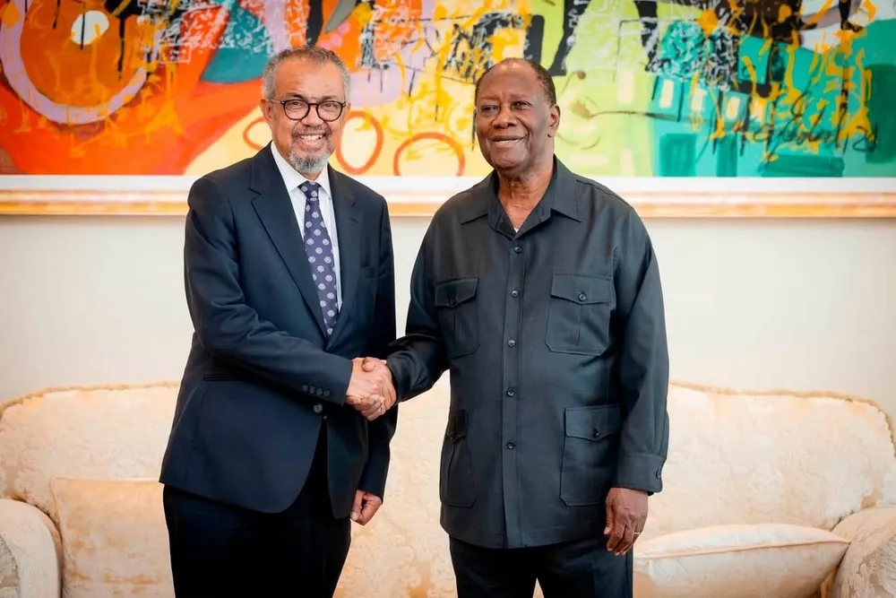 Coopération OMS - Côte d'Ivoire : Tedros Adhanom Ghebreyesus reçu par Ouattara à Abidjan