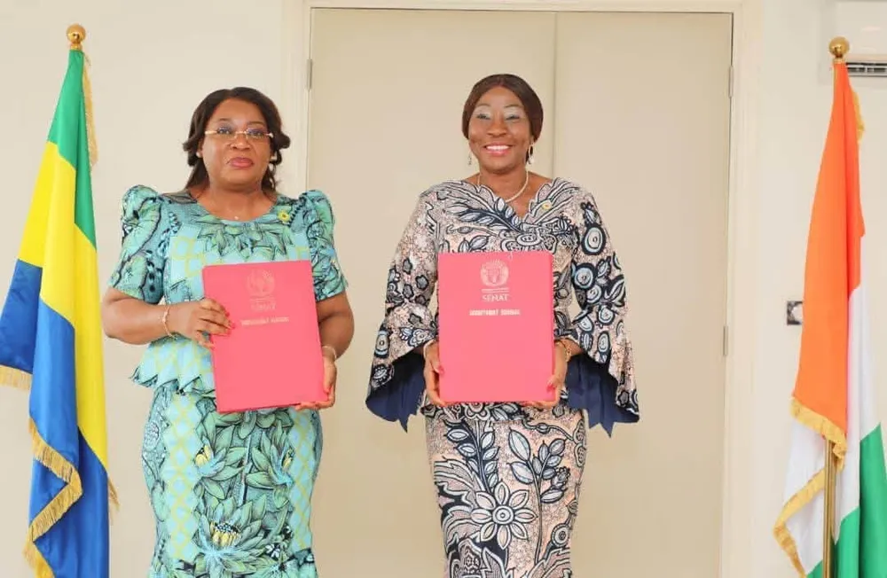Sénat ivoirien et gabonais signent un mémorandum de coopération