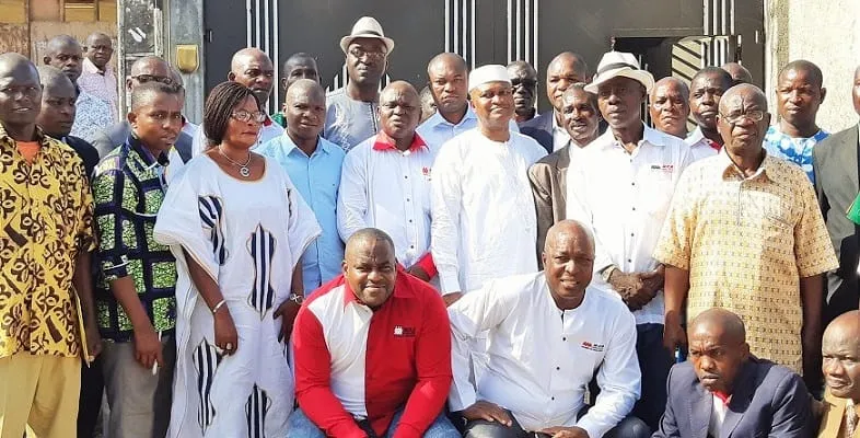 Les délégués régionaux et communaux du MFA, autour d'Azoumana Moutayé