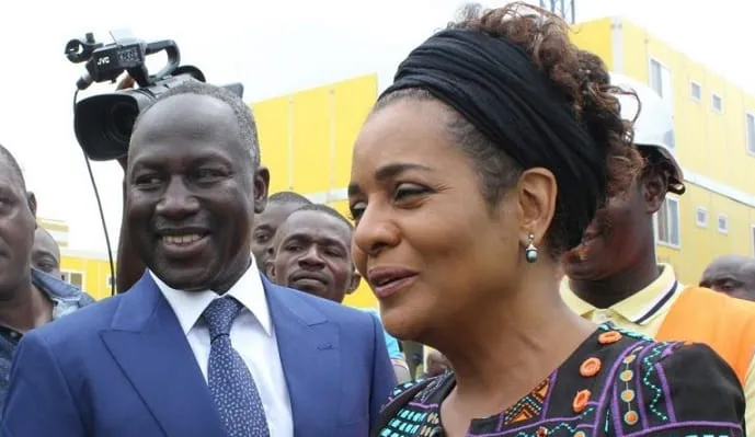 Adama Bictogo faisant visiter "ses" constructions de l'INJS à Michaëlle Jean, SG de la Francophonie